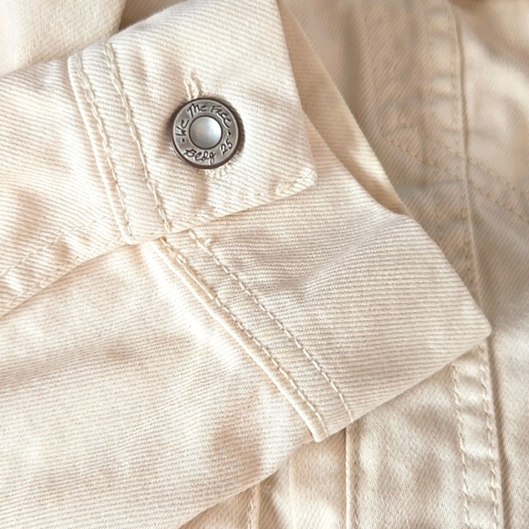 Free People Women's Rumors Denim Jacket Size S ivory - Picture 5 of 13